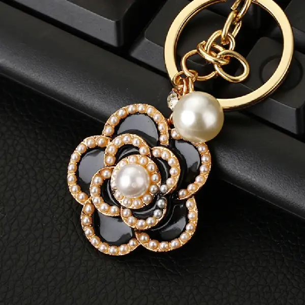 Pearl Rose Black-Single OPP bag packaging,chaincharmsupply.com