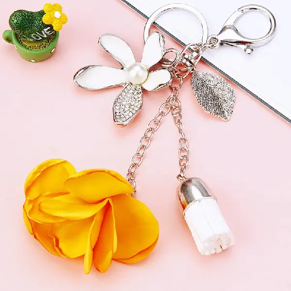 Metallic tassel yellow-single OPP bag packaging,chaincharmsupply.com