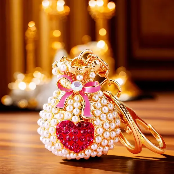 Pearl love lucky bag rose red-single OPP bag packaging,chaincharmsupply.com