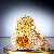 Wholesale Pearl Love Lucky Bag Keychains for Retailers - Pearl love lucky bag yellow-single OPP bag packaging