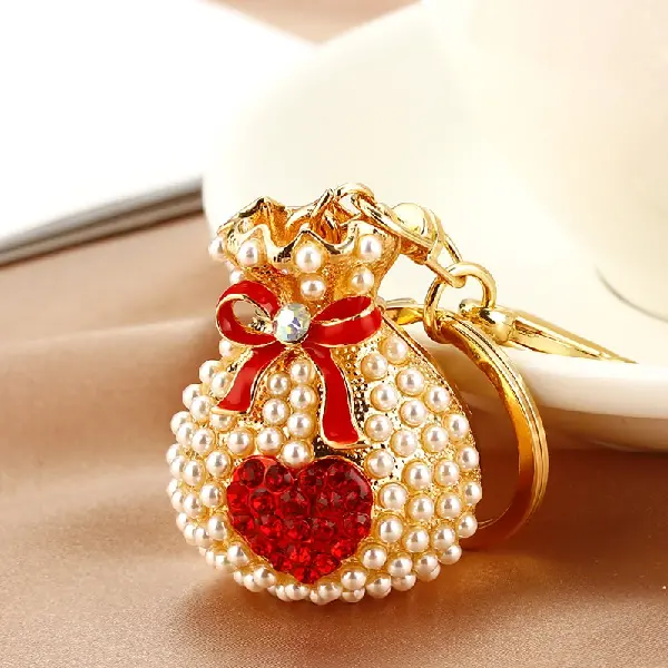 Pearl love lucky bag red - single OPP bag packaging,chaincharmsupply.com