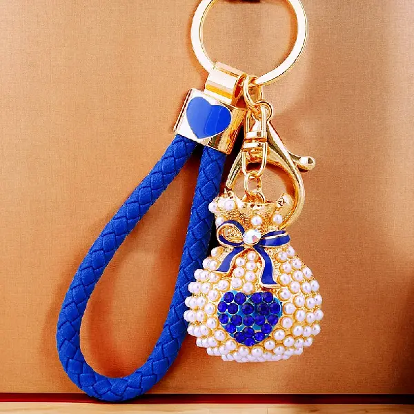 BV Pearl Love Lucky Bag Sapphire-single OPP bag packaging,chaincharmsupply.com