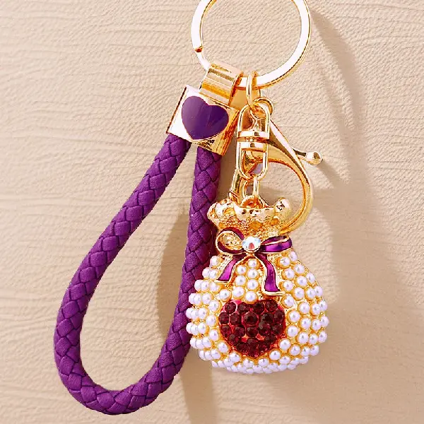 Dark Purple BV Pearl Love Lucky Bag Purple-Single OPP Bag Packaging,chaincharmsupply.com