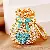 Wholesale Pearl Love Lucky Bag Keychains for Retailers - Rhinestone love lucky bag sky blue-single OPP bag packaging