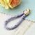 Wholesale Pearl Love Lucky Bag Keychains for Retailers - Love rope light purple - no buttons - single OPP bag packaging