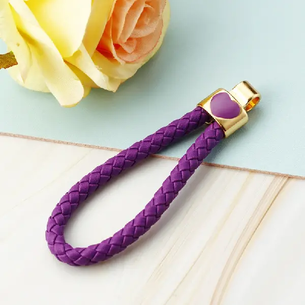 Love rope dark purple - no buttons - single OPP bag packaging,chaincharmsupply.com