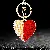 Wholesale Pearl Love Lucky Bag Keychains for Retailers - A525 double-sided pearl heart red-single OPP bag packaging