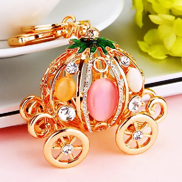 Cinderella Pumpkin Cart Pink-Single OPP bag packaging,chaincharmsupply.com