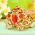 Rhinestone Pumpkin Keychain Wholesale Supply for Quality Retail - Cinderella Pumpkin Cart Orange-Single OPP bag packaging