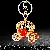 Rhinestone Pumpkin Keychain Wholesale Supply for Quality Retail - A523 love pumpkin car red-single OPP bag packaging