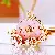 Rhinestone Pumpkin Keychain Wholesale Supply for Quality Retail - Pink single side-single OPP bag packaging