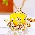Rhinestone Pumpkin Keychain Wholesale Supply for Quality Retail - Yellow single side-single OPP bag packaging