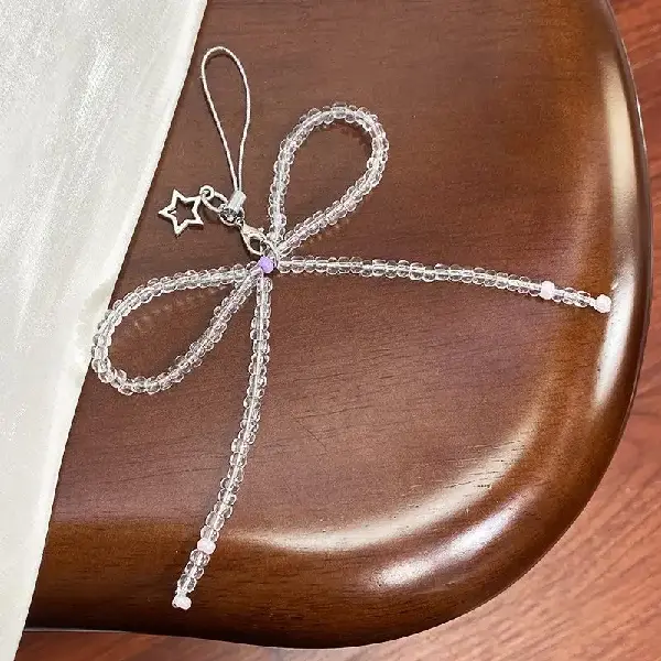 Transparent bead bow,chaincharmsupply.com
