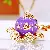 Rhinestone Pumpkin Keychain Wholesale Supply for Quality Retail - Purple single side-single OPP bag packaging