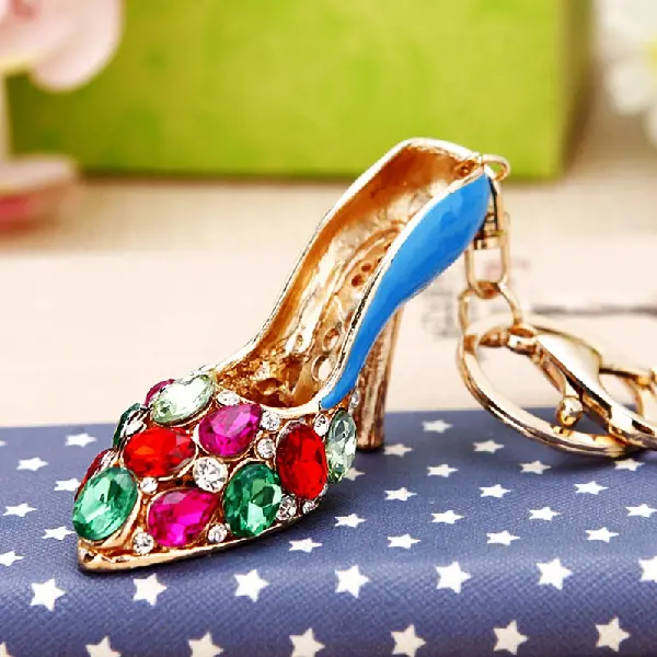Crystal slipper blue-single OPP bag packaging,chaincharmsupply.com