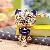 Wholesale Feng Shui Koala Bear Keychains - Car & Bag Charms - Lucky Cat Royal Blue-single OPP bag packaging