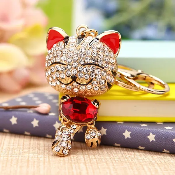 Lucky Cat Big Red-single OPP bag packaging,chaincharmsupply.com