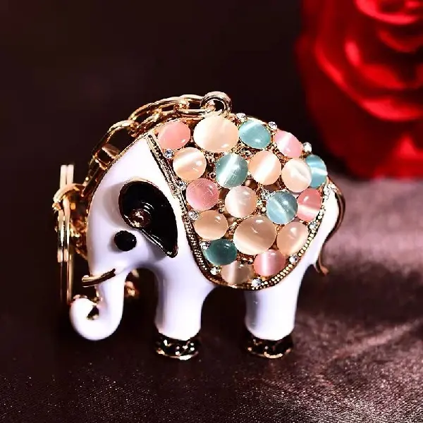 Colored Rhinestone elephant-single OPP bag packaging,chaincharmsupply.com