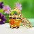 Wholesale Feng Shui Koala Bear Keychains - Car & Bag Charms - Cornucopia Yellow-Single OPP bag packaging