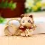 Wholesale Feng Shui Koala Bear Keychains - Car & Bag Charms - Matt lucky cat-single OPP bag packaging