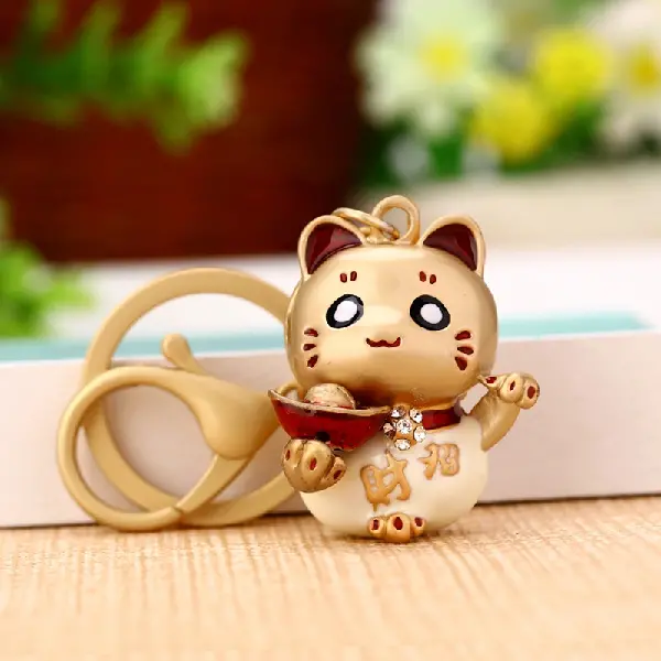 Matt lucky cat-single OPP bag packaging,chaincharmsupply.com