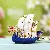 Wholesale Feng Shui Koala Bear Keychains - Car & Bag Charms - Smooth sailing blue-single OPP bag packaging