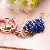 Wholesale Feng Shui Koala Bear Keychains - Car & Bag Charms - Lucky Pixiu Sapphire Blue-single OPP bag packaging