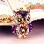 Premium Rhinestone-Encrusted Owl Keychains Wholesale Supply - Flower Owl Purple-Single OPP bag packaging
