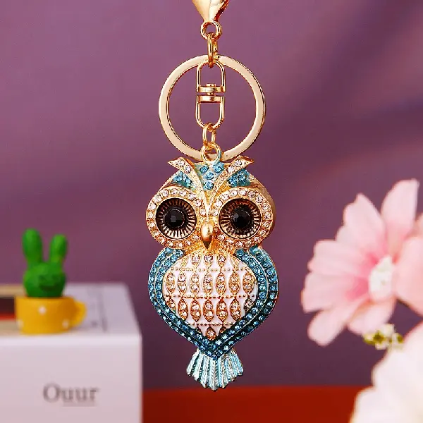 A321 Love Owl Blue-single OPP bag packaging,chaincharmsupply.com