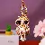 Premium Rhinestone-Encrusted Owl Keychains Wholesale Supply - A321 Love Owl White-single OPP bag packaging