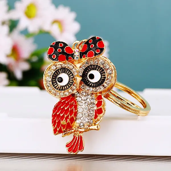 Bow Owl Red-Single OPP bag packaging,chaincharmsupply.com