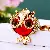 Premium Rhinestone-Encrusted Owl Keychains Wholesale Supply - A66 Gem Owl Red-single OPP bag packaging