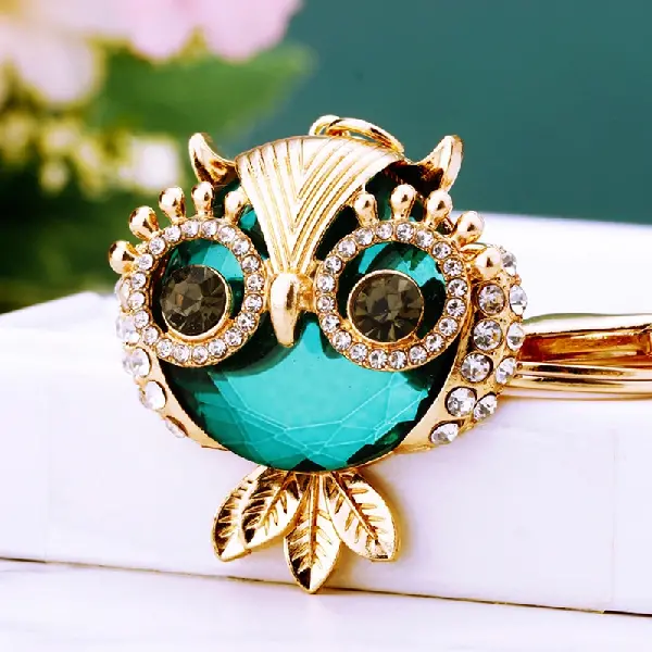 A66 gem owl green-single OPP bag packaging,chaincharmsupply.com