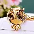 Premium Rhinestone-Encrusted Owl Keychains Wholesale Supply - A66 Gem Owl Champagne Color-Single OPP bag packaging
