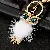 Premium Rhinestone-Encrusted Owl Keychains Wholesale Supply - Plush Owl White - Single OPP bag packaging