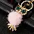 Premium Rhinestone-Encrusted Owl Keychains Wholesale Supply - Plush Owl Pink-single OPP bag packaging