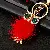 Premium Rhinestone-Encrusted Owl Keychains Wholesale Supply - Plush Owl Red-Single OPP bag packaging