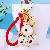 Wholesale Cute Rhinestone Duck Keychains for Retail Success - Red rope + duck white - single OPP bag packaging
