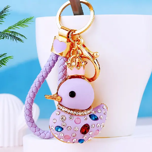 Light purple rope + duck purple-single OPP bag packaging,chaincharmsupply.com