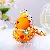 Wholesale Cute Rhinestone Duck Keychains for Retail Success - Little duck orange-single OPP bag packaging