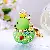 Wholesale Cute Rhinestone Duck Keychains for Retail Success - Little duck green-single OPP bag packaging