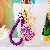 Wholesale Cute Rhinestone Duck Keychains for Retail Success - Dark Purple Lucky Rope + A305 Pearl Duck Purple - Single OPP Bag Packaging