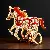 Zodiac Horse Keychain Wholesale Supply - Rhinestone Charm - Flying Pony Red-single OPP bag packaging