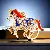 Zodiac Horse Keychain Wholesale Supply - Rhinestone Charm - Flying Pony Blue-single OPP bag packaging