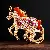 Zodiac Horse Keychain Wholesale Supply - Rhinestone Charm - Flying Pony Purple-single OPP bag packaging