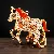 Zodiac Horse Keychain Wholesale Supply - Rhinestone Charm - Flying Pony Pink-single OPP bag packaging