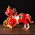 Zodiac Horse Keychain Wholesale Supply - Rhinestone Charm - A759 Lucky Dollar Pony-single OPP bag packaging