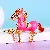 Zodiac Horse Keychain Wholesale Supply - Rhinestone Charm - Lucky Horse Rose Pink-single OPP bag packaging