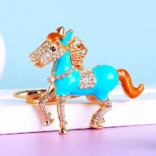 Lucky Horse Sky Blue-single OPP bag packaging,chaincharmsupply.com