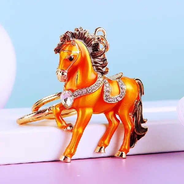Lucky Gem Horse Gold - Single OPP bag packaging,chaincharmsupply.com